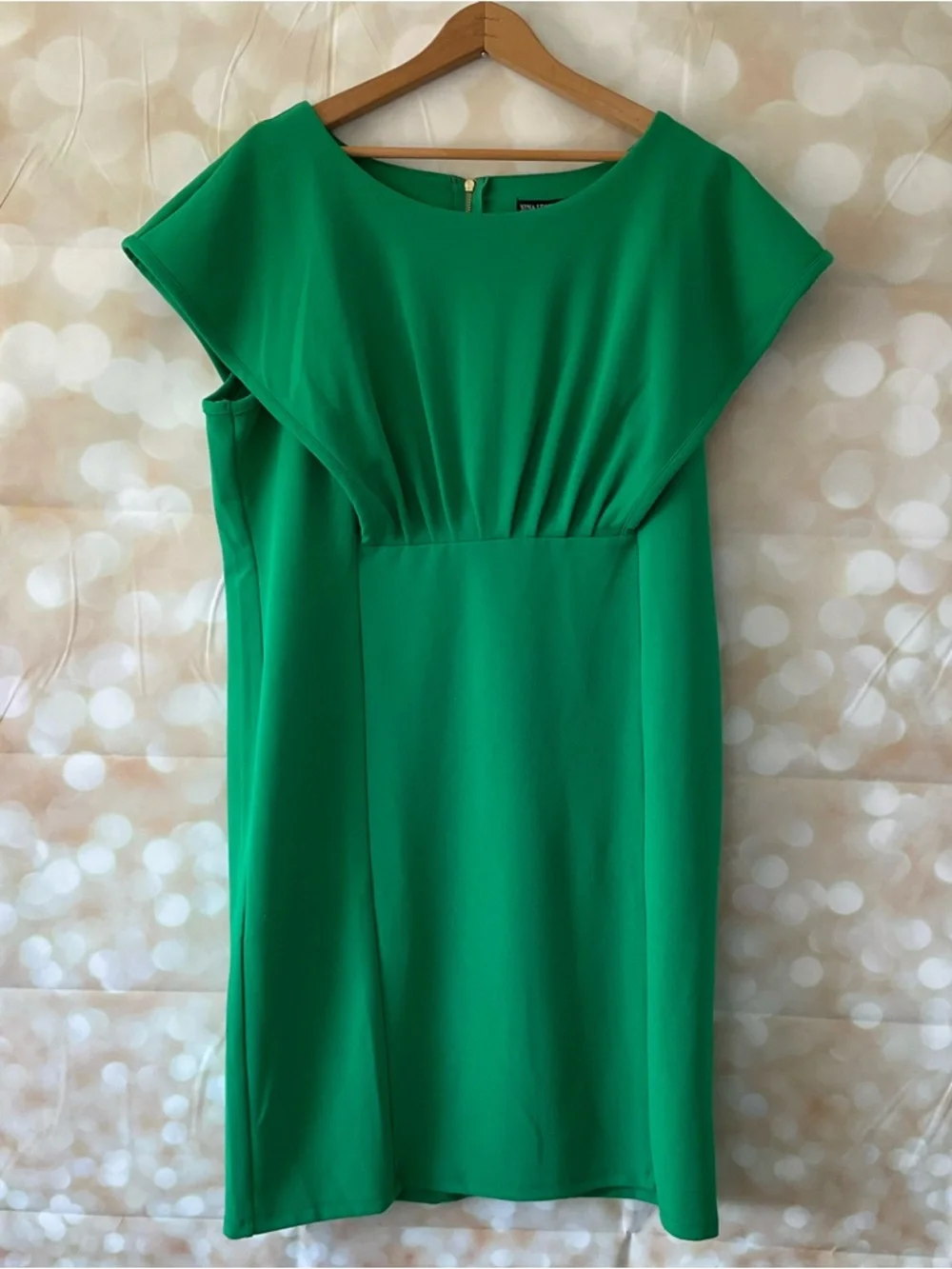 Nina Leonard Bright Green Dress